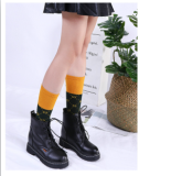 G letter tide brand spring and autumn winter Korean version of the knee under the tube cotton pile socks fashion wild calf female socks