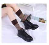G letter tide brand spring and autumn winter Korean version of the knee under the tube cotton pile socks fashion wild calf female socks