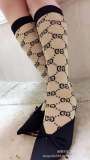 Autumn new candy color L letter pile heap female socks fashion trend multicolor wild cotton socks