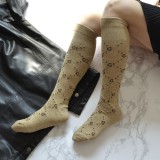 European and American fashion tide socks English letter G high stack pile socks network red socks autumn and winter warm stockings