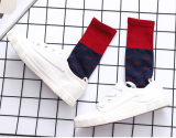 G letter tide brand spring and autumn winter Korean version of the knee under the tube cotton pile socks fashion wild calf female socks
