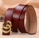 belt women's real leather retro joker thin belt jeans with fashion decoration