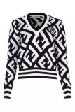 2019 autumn new sweater V-neck letter long-sleeved shirt curved thin section