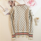 sweater cardigan women's spring 2019 new knit jacket autumn and winter retro