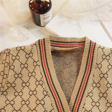 sweater cardigan women's spring 2019 new knit jacket autumn and winter retro