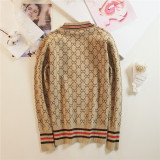 sweater cardigan women's spring 2019 new knit jacket autumn and winter retro