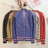 sweater cardigan women's spring 2019 new knit jacket autumn and winter retro