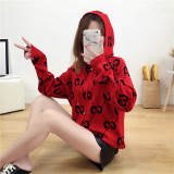 new women's hooded hooded sweater loose sweater sweater base long-sleeved shirt