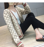 sweater jacket women 2019 autumn and winter long sleeve loose V-neck single-breasted jacket sweater cardigan