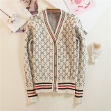 sweater cardigan women's spring 2019 new knit jacket autumn and winter retro
