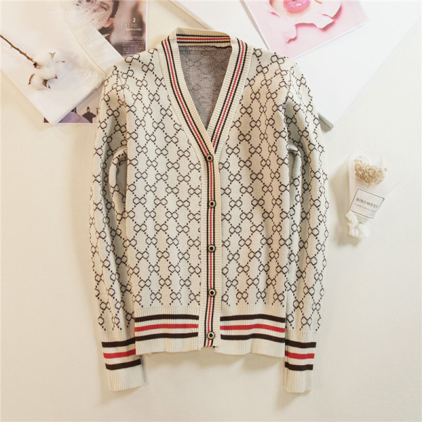 sweater cardigan women's spring 2019 new knit jacket autumn and winter retro
