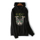 clothes 2019 sequined cat head loose hooded sweater
