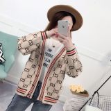 clothes 2019 spring sweater cardigan coat women short paragraph loose retro joker student sweater women's clothing