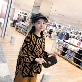 clothes 2019 autumn new sweater women's solid color round neck long sleeve letter pullover sweater women wear