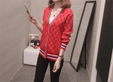 sweater jacket women 2019 autumn and winter long sleeve loose V-neck single-breasted jacket sweater cardigan
