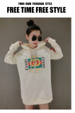 2019 autumn women new hot drilling letter printing fashion trend hooded sweater