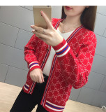 sweater jacket women 2019 autumn and winter long sleeve loose V-neck single-breasted jacket sweater cardigan