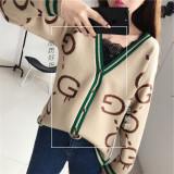clothes autumn and winter new loose jacquard sweater cardigan 2019 wild sweater jacket women
