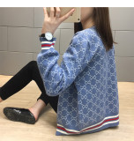 sweater jacket women 2019 autumn and winter long sleeve loose V-neck single-breasted jacket sweater cardigan