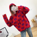 new women's hooded hooded sweater loose sweater sweater base long-sleeved shirt