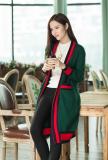 long sweater cardigan sweater women 2019 new women's color matching striped edge joker loose jacket