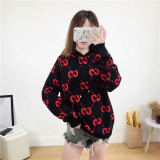 new women's hooded hooded sweater loose sweater sweater base long-sleeved shirt