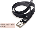 belt men's belt real leather casual belt board leather pin buckle plaid belt