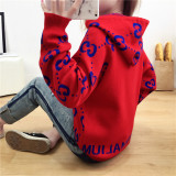 new women's hooded hooded sweater loose sweater sweater base long-sleeved shirt