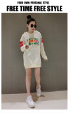 2019 autumn women new hot drilling letter printing fashion trend hooded sweater
