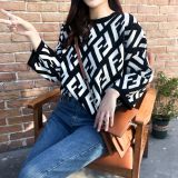clothes 2019 autumn new sweater women's solid color round neck long sleeve letter pullover sweater women wear