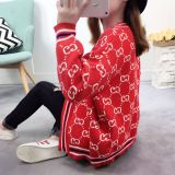 clothes 2019 spring sweater cardigan coat women short paragraph loose retro joker student sweater women's clothing
