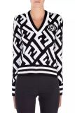2019 autumn new sweater V-neck letter long-sleeved shirt curved thin section