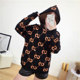 new women's hooded hooded sweater loose sweater sweater base long-sleeved shirt