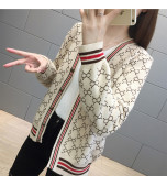sweater jacket women 2019 autumn and winter long sleeve loose V-neck single-breasted jacket sweater cardigan