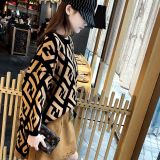 clothes 2019 autumn new sweater women's solid color round neck long sleeve letter pullover sweater women wear