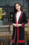long sweater cardigan sweater women 2019 new women's color matching striped edge joker loose jacket