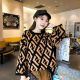 clothes 2019 autumn new sweater women's solid color round neck long sleeve letter pullover sweater women wear