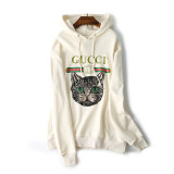 clothes 2019 sequined cat head loose hooded sweater