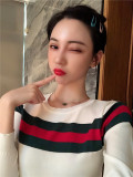 2019 autumn new striped color matching classic joker sweater