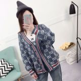 clothes 2019 spring sweater cardigan coat women short paragraph loose retro joker student sweater women's clothing