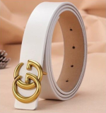 belt women's real leather retro joker thin belt jeans with fashion decoration