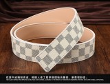 belt men's smooth buckle belt letter plaid pants with men's casual joker belt