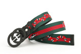 belt red green cloth snake belt men and women belt red green cloth belt buckle belt
