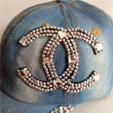 hat new stick drill baseball cap denim edging hat spring and summer men and women visor cap