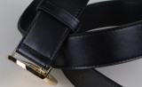 belt Men's Double real Leather Belt Fashion Joker Smooth Buckle Belt