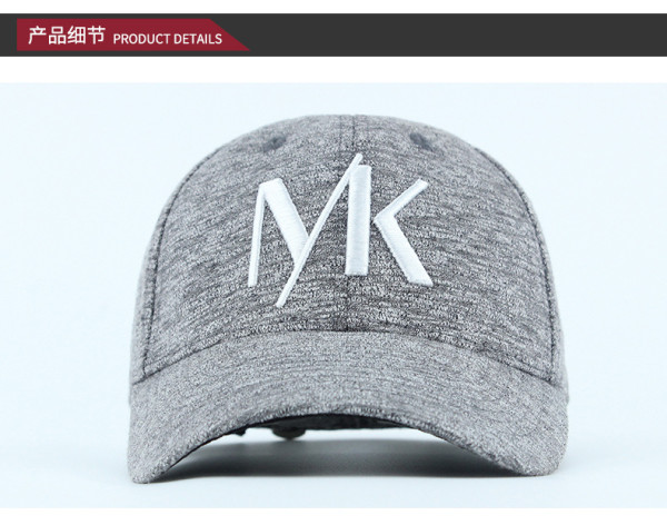 letter embroidery flower gray knit woolen baseball hat
