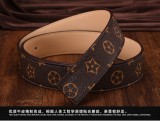 belt men's smooth buckle belt letter plaid pants with men's casual joker belt
