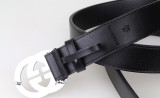 belt Men's Double real Leather Belt Fashion Joker Smooth Buckle Belt