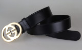 belt Men's Double real Leather Belt Fashion Joker Smooth Buckle Belt
