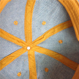 hat new stick drill baseball cap denim edging hat spring and summer men and women visor cap